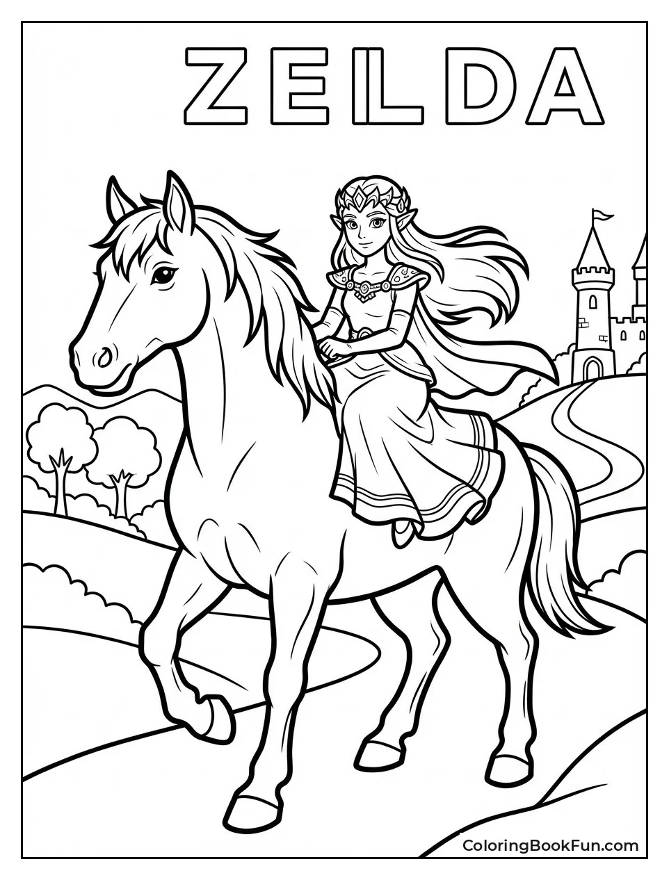 Zelda Rides Horse Epona