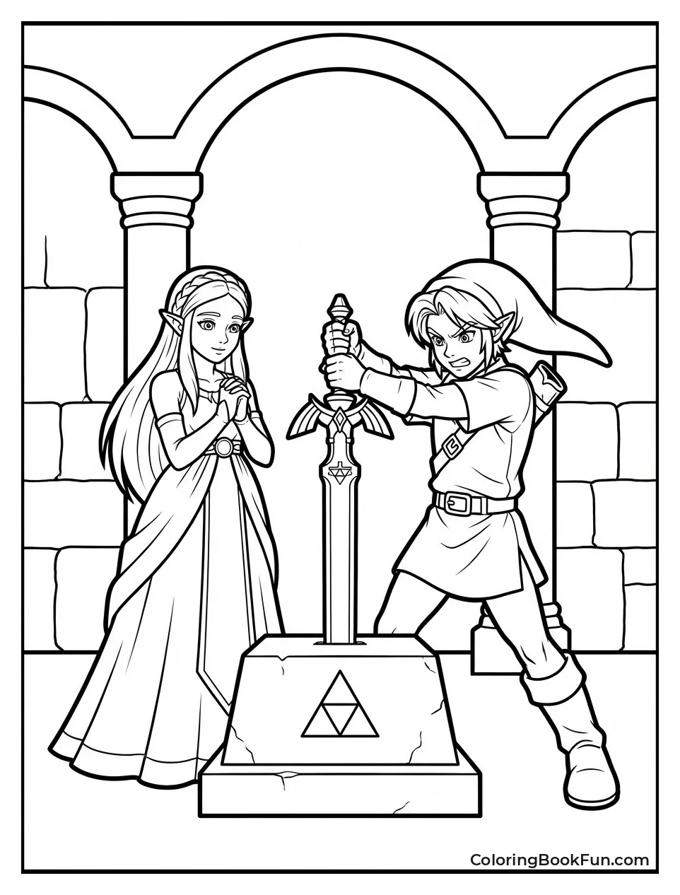 Link Pulls Master Sword