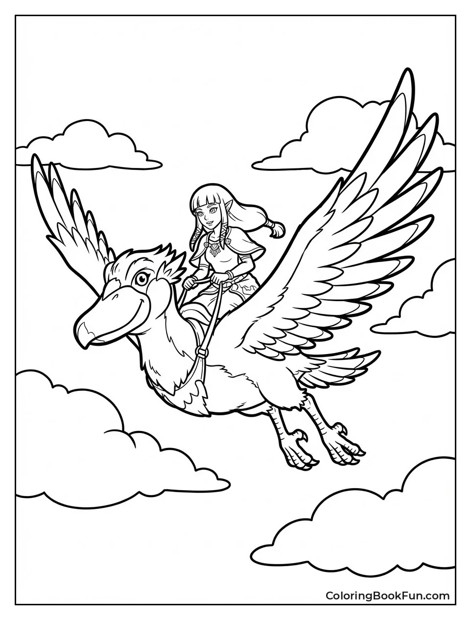 Zelda Rides Loftwing Bird