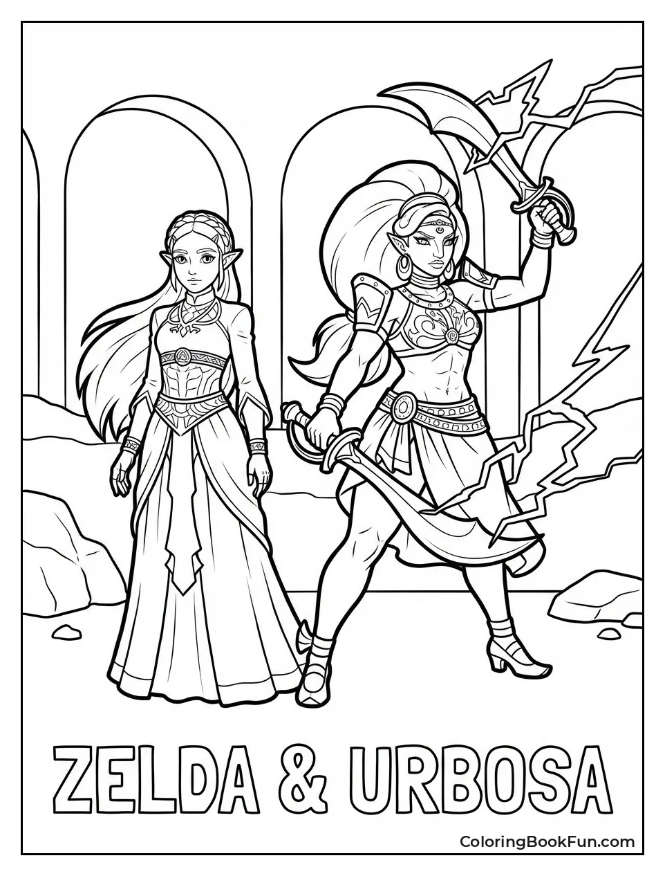Urbosa Fights with Zelda