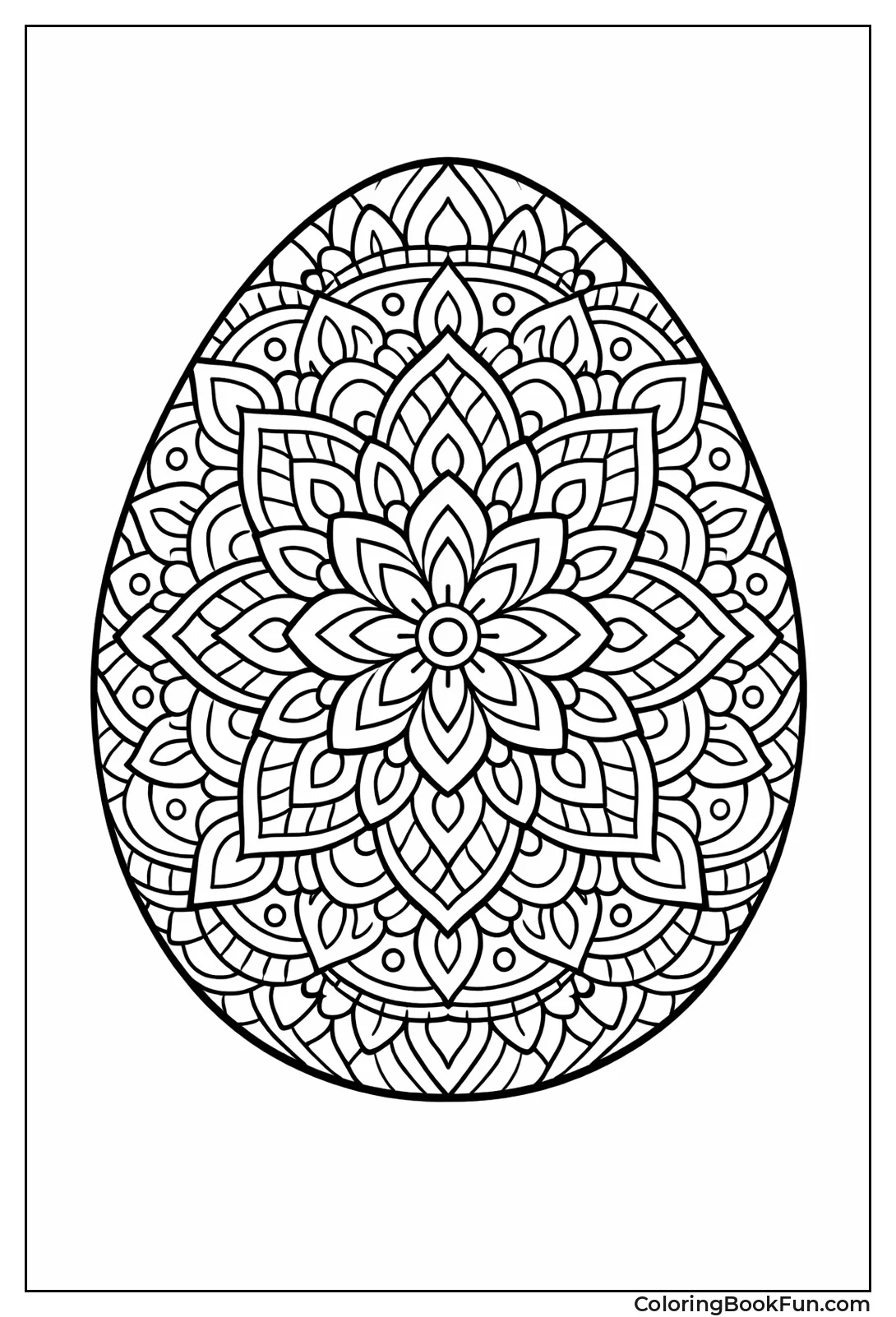 Mandala Design in Egg Shape