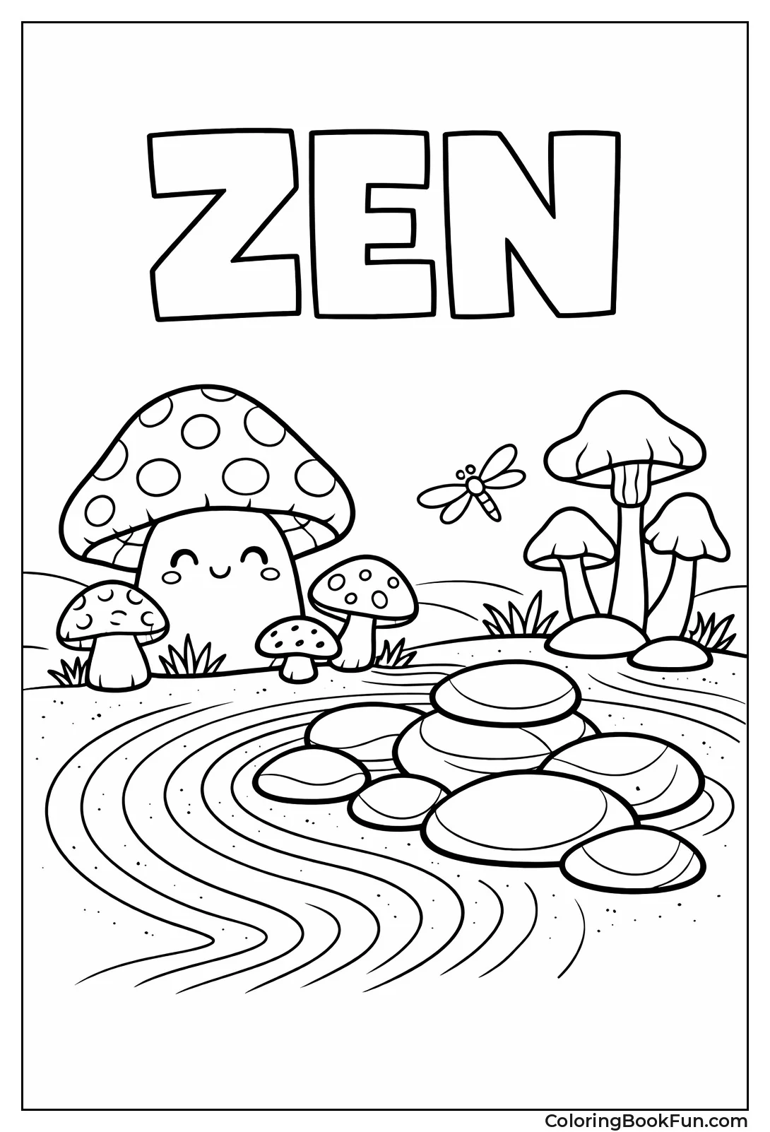 Mushrooms in Zen Garden