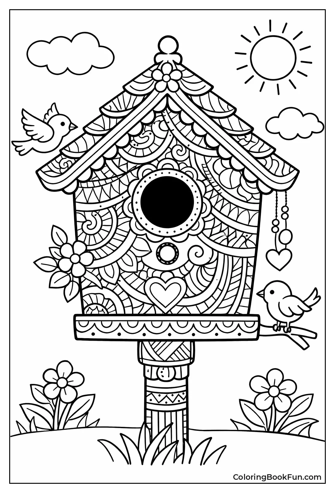 Zentangle Birdhouse Fills Patterns