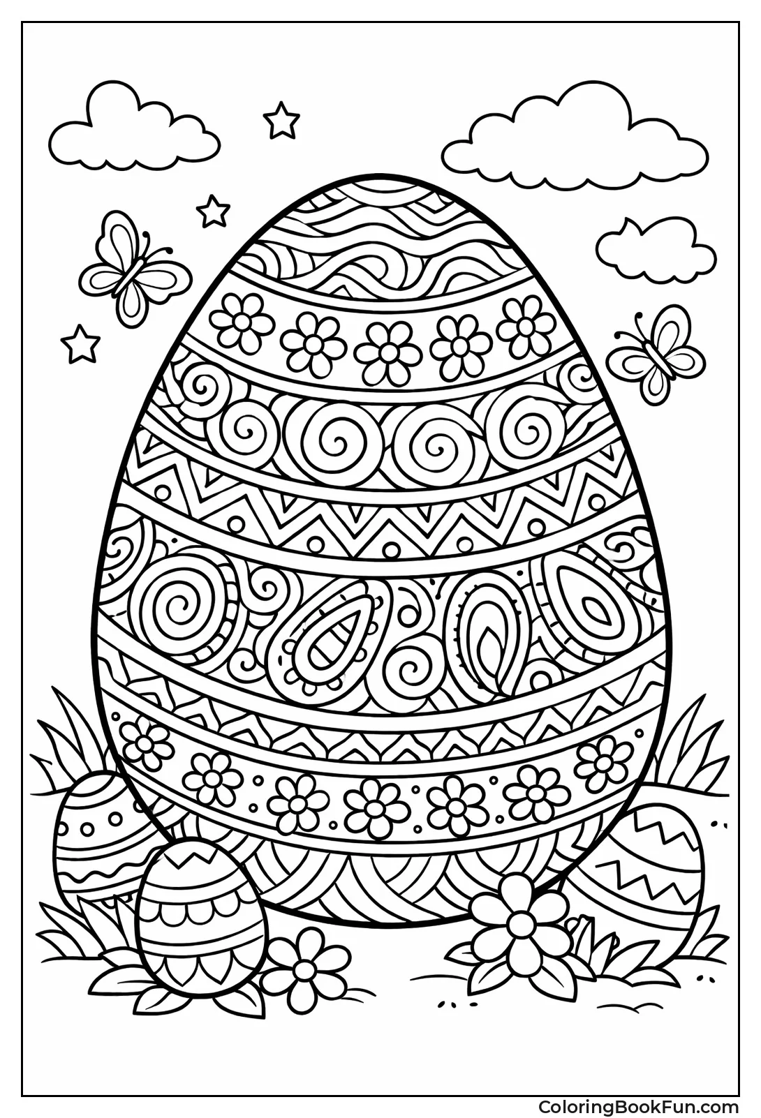 Zentangle Doodles on Easter Egg