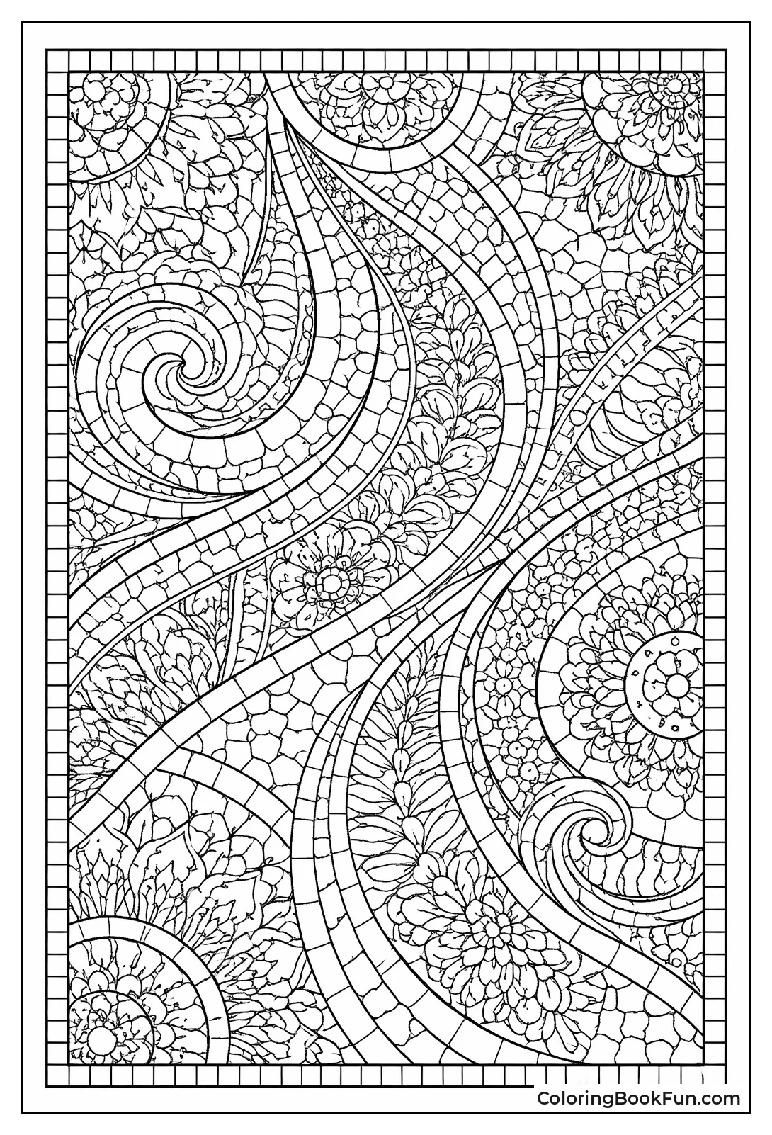 Zentangle Tile Mosaic Panel