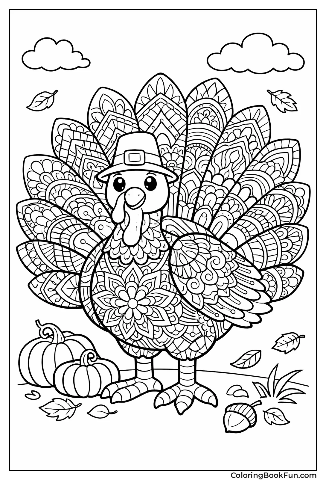 Zentangle Pattern Turkey