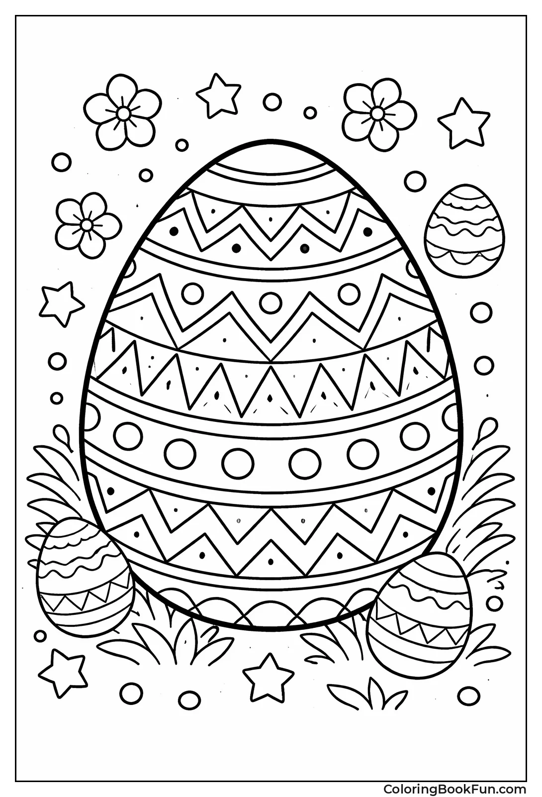 Zigzag Lines on Easter Egg