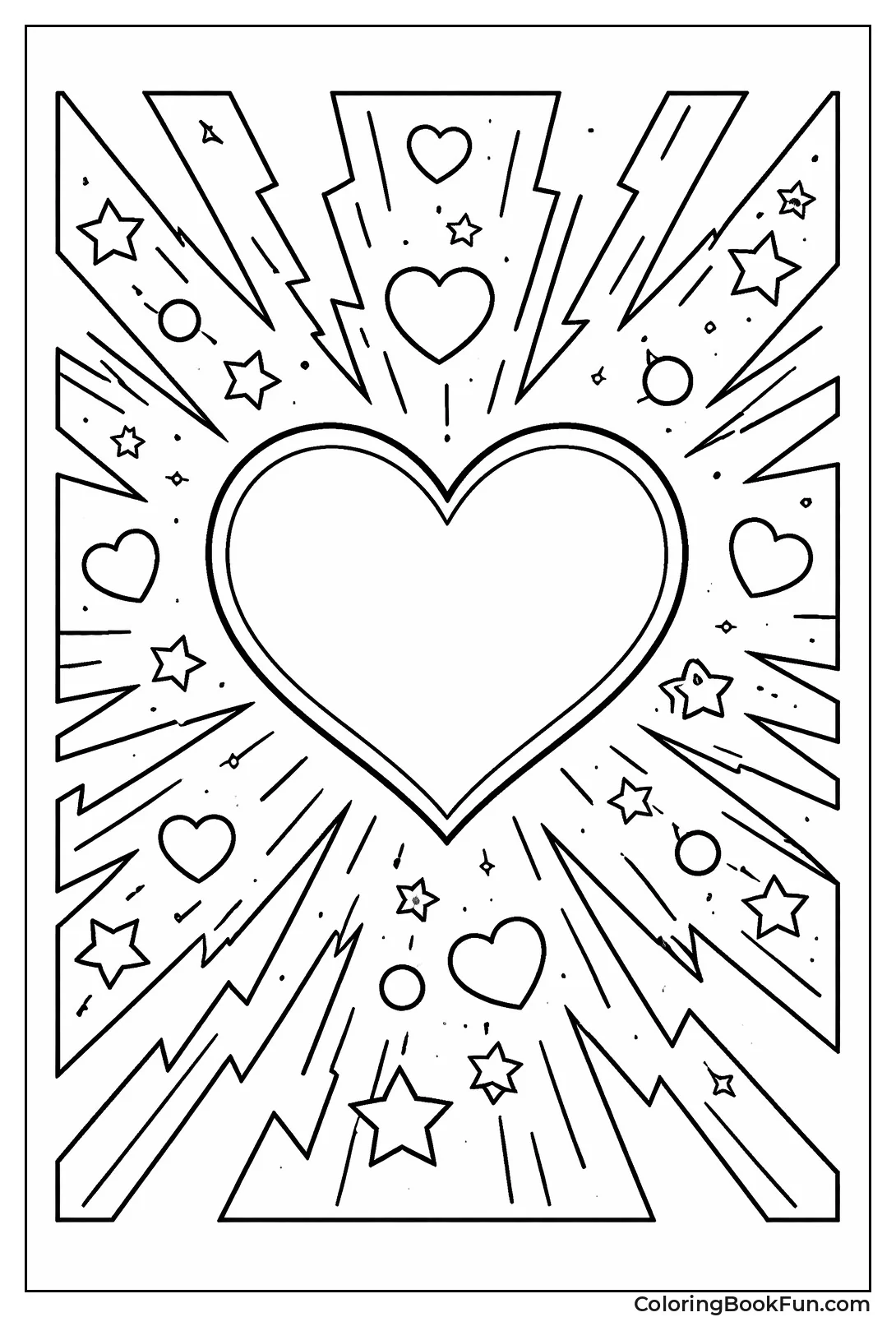 Zigzag Filled Heart Design