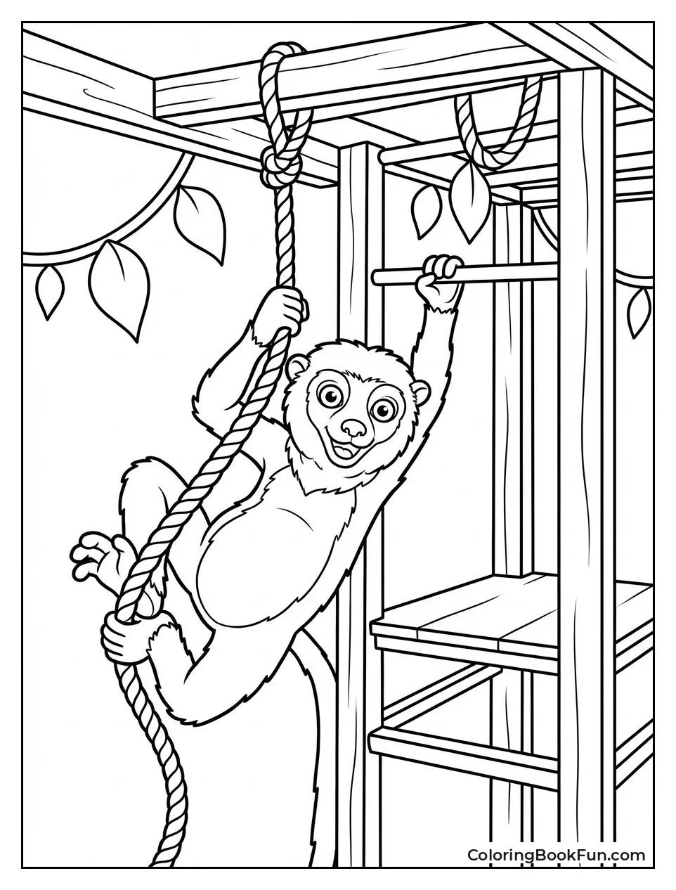 Zoboomafoo Climbs Jungle Gym