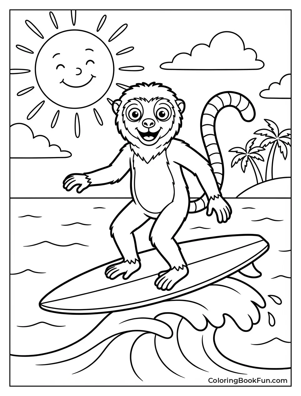 Zoboomafoo Surfs Big Waves