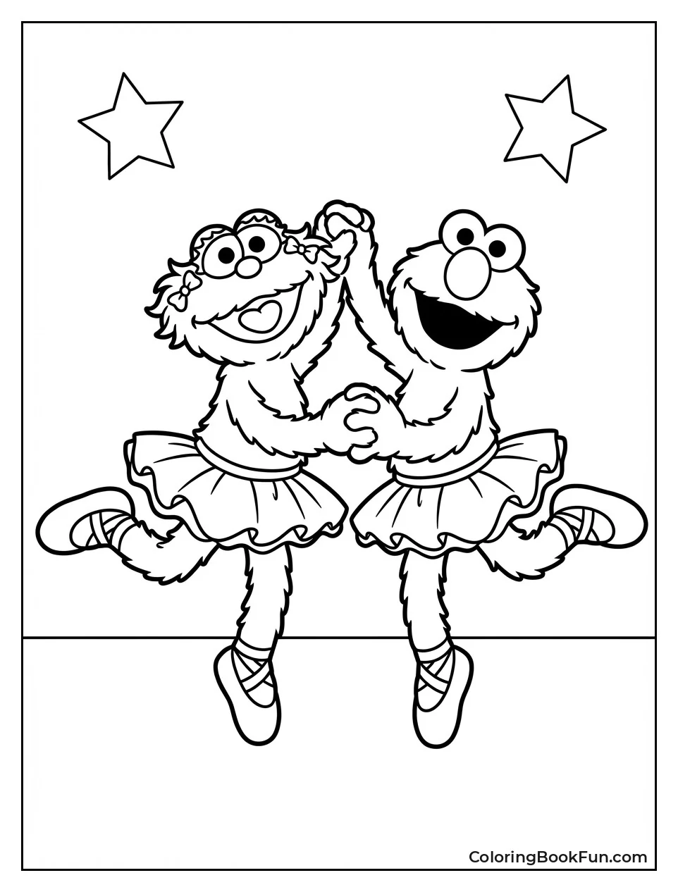 Elmo Dances Ballet with Zoe