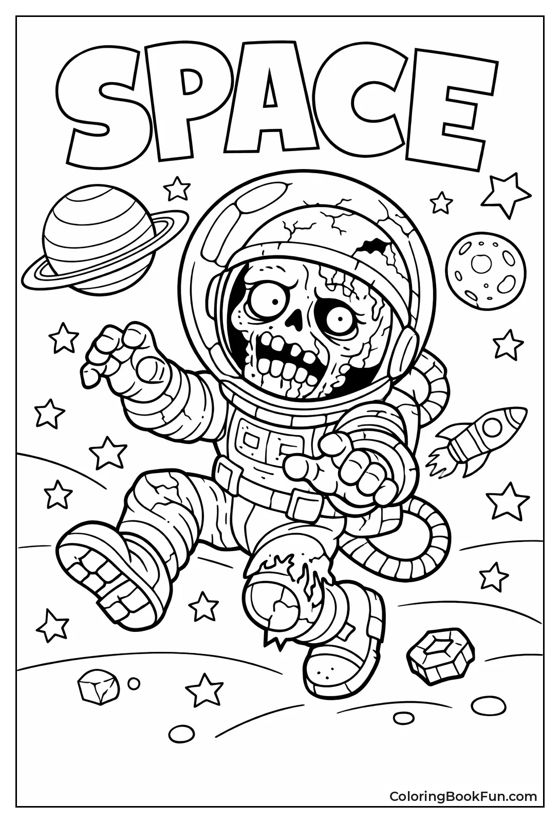 Zombie Astronaut Floating Space
