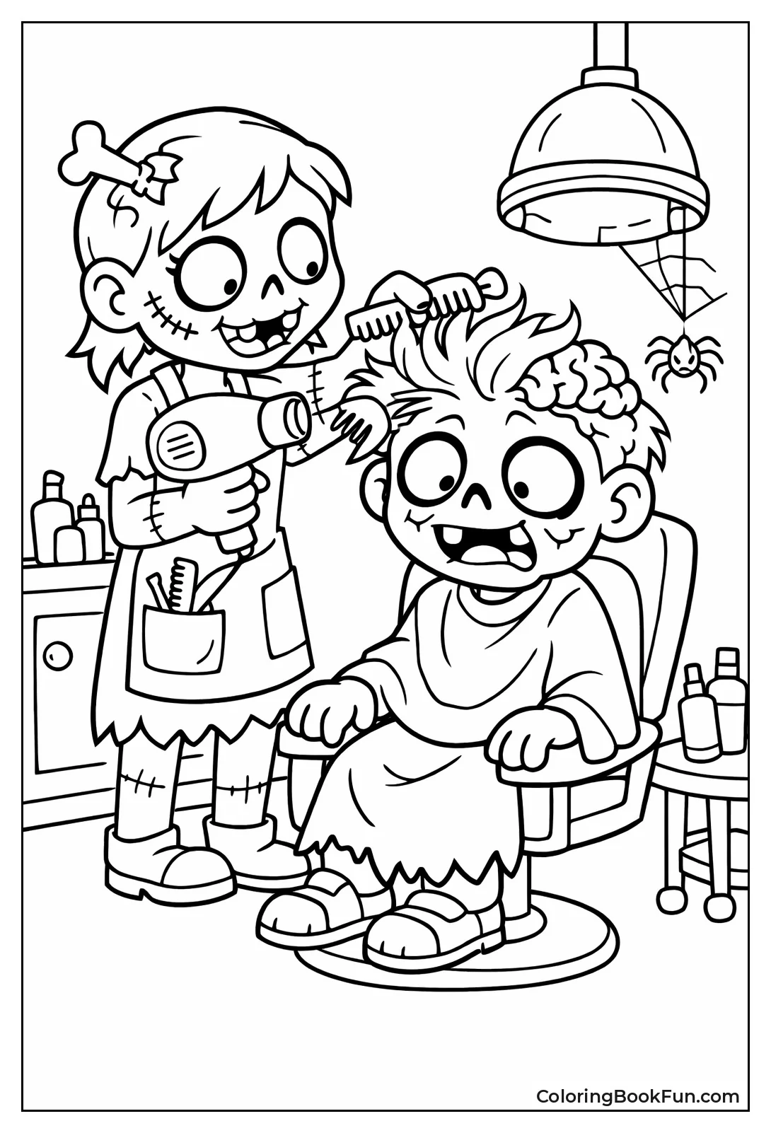 Zombie at Beauty Salon