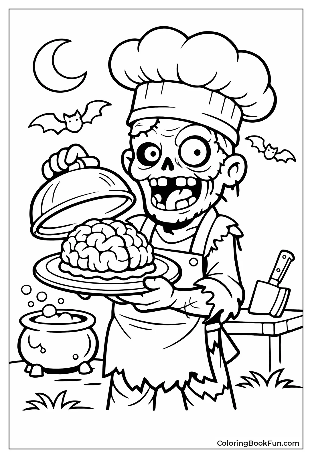 Zombie Chef with Brain