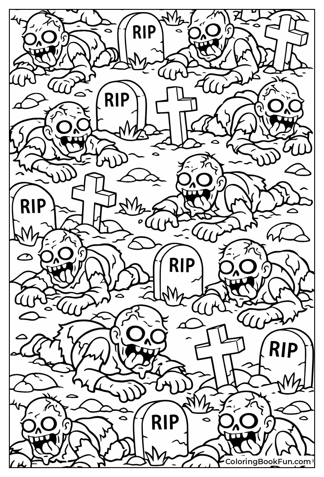 Crawling Zombies Grave Pattern