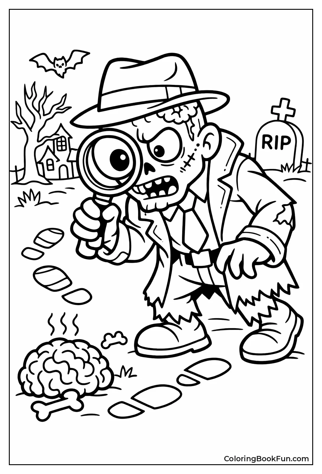 Zombie Detective Finding Clues