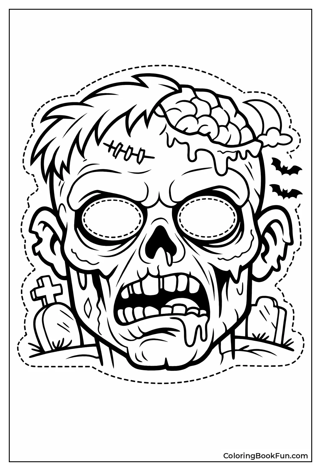 Zombie Mask to Cut