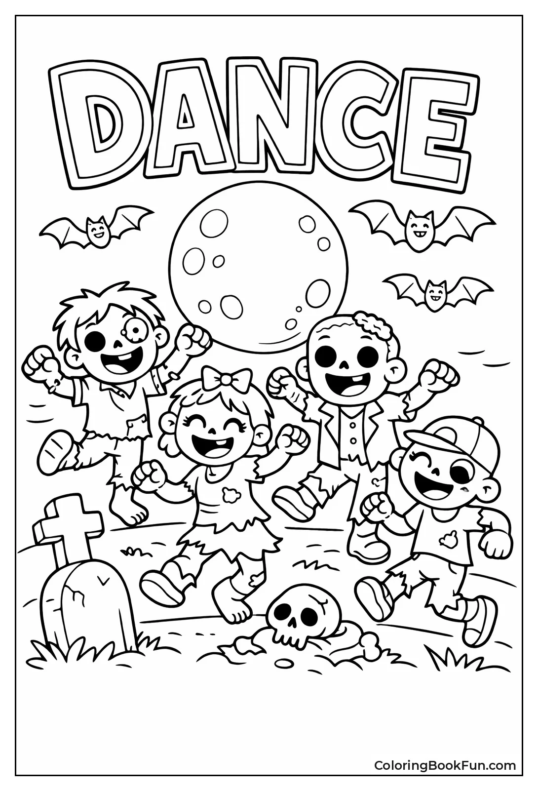 Zombies Dancing in Graveyard