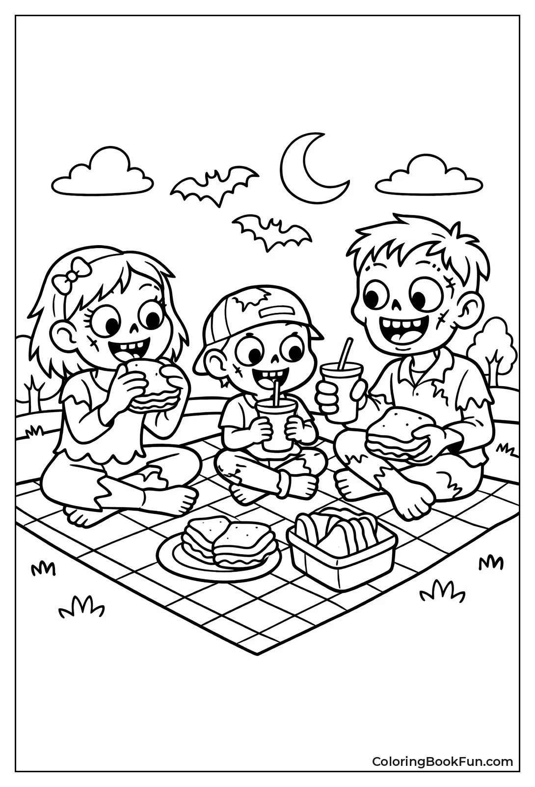 Zombies Picnicking in Park