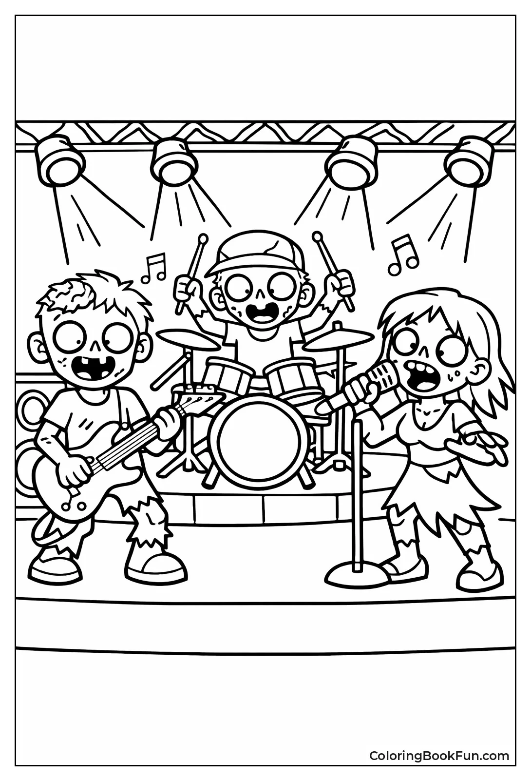 Zombie Rock Band Playing