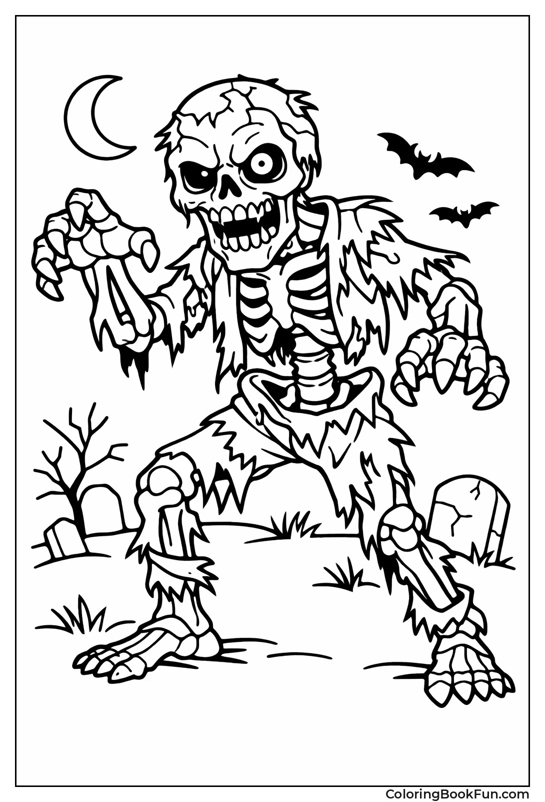 Menacing Zombie Skeleton Monster