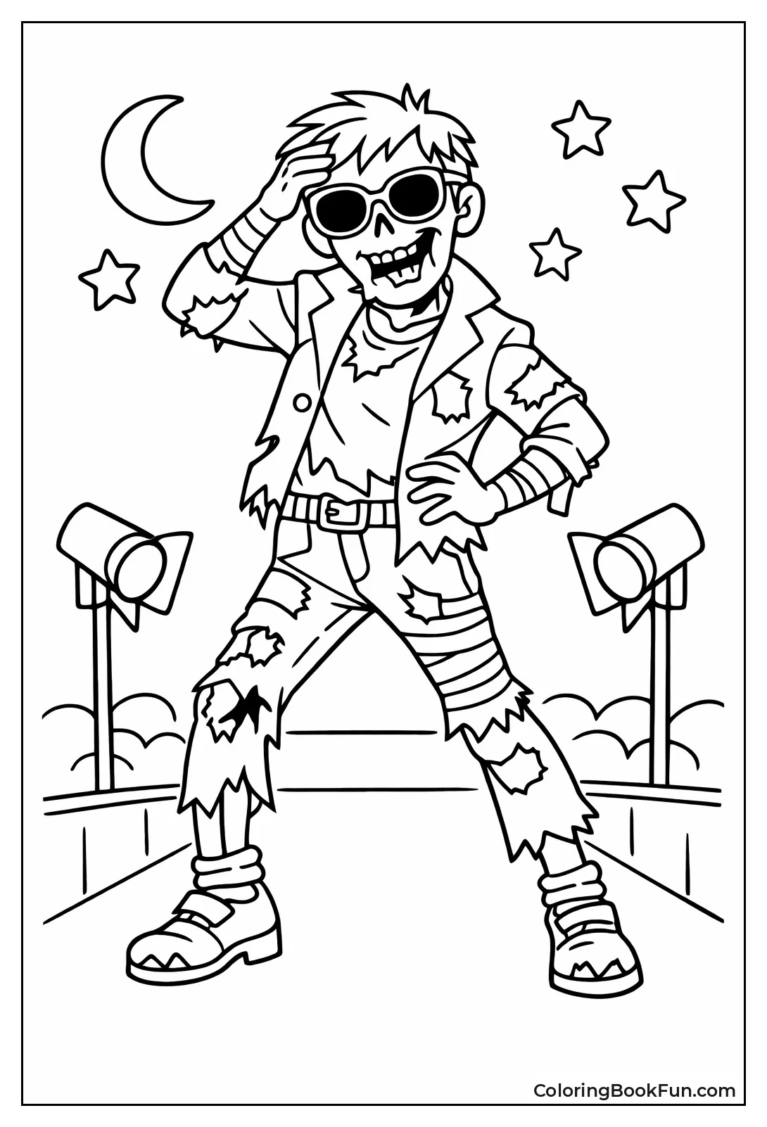 Zombie Posing in Rags