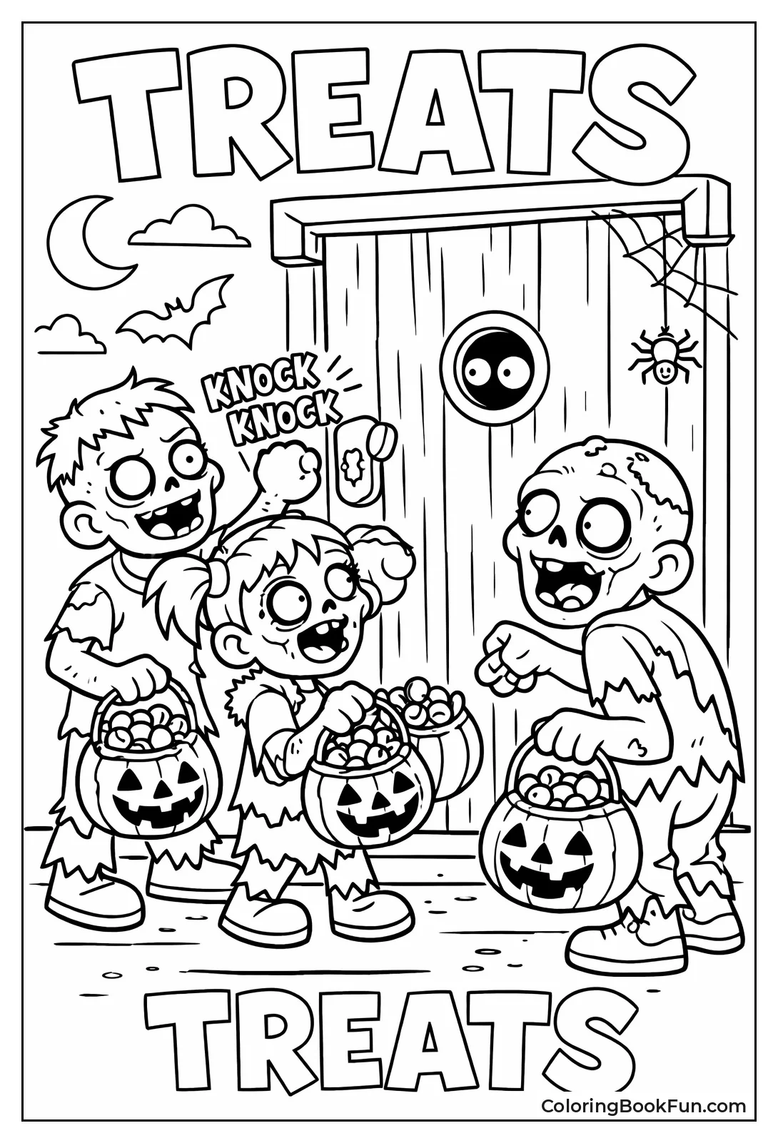 Zombie Trick-or-Treaters Knocking