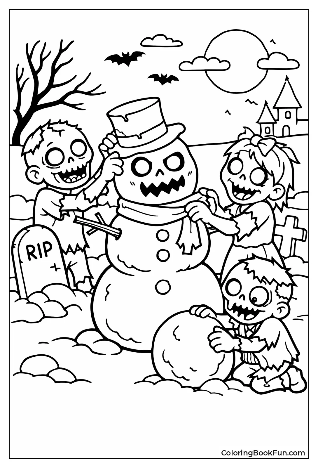 Zombies Building Snow Zombie