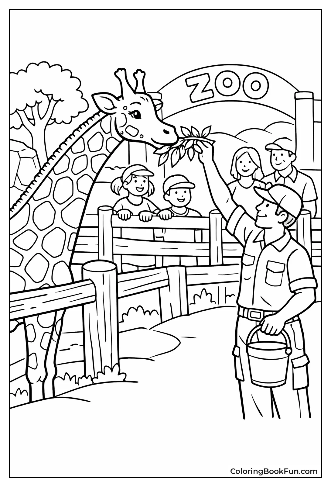 Giraffe Reaches for Food