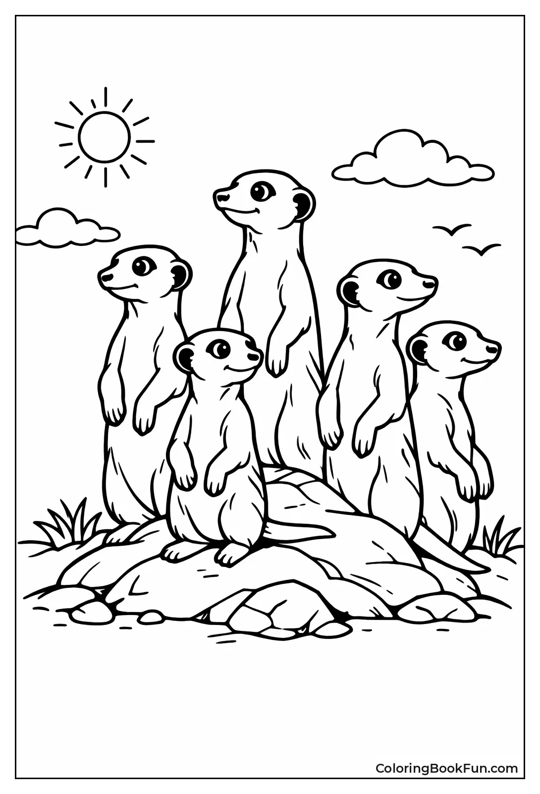 Meerkats Stand on Guard