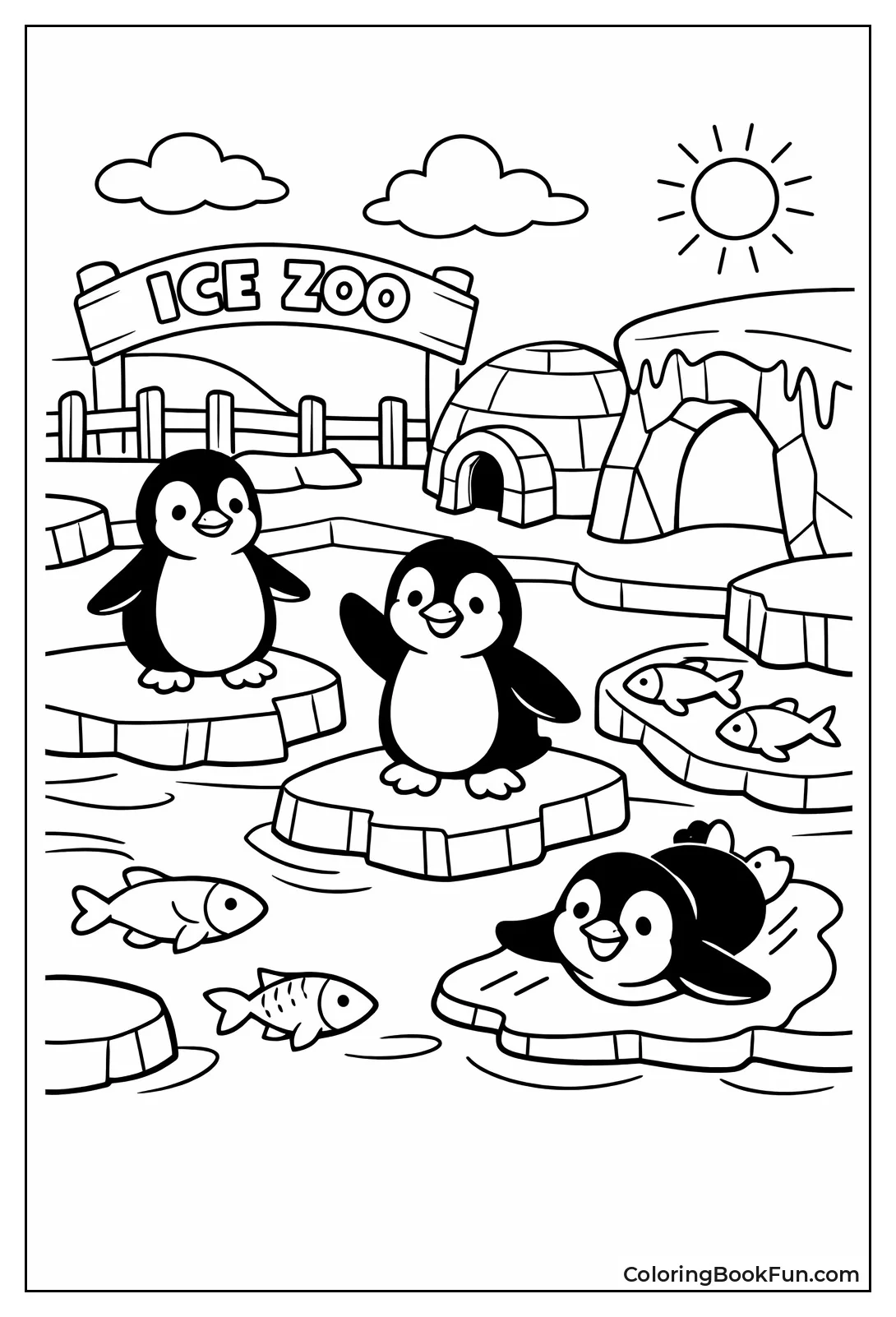 Penguins Waddle on Ice