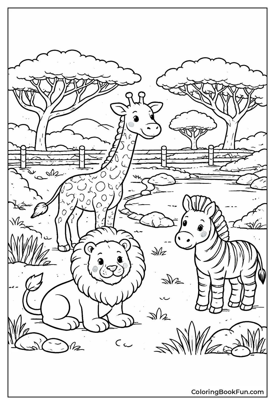 Savanna Animals under Trees
