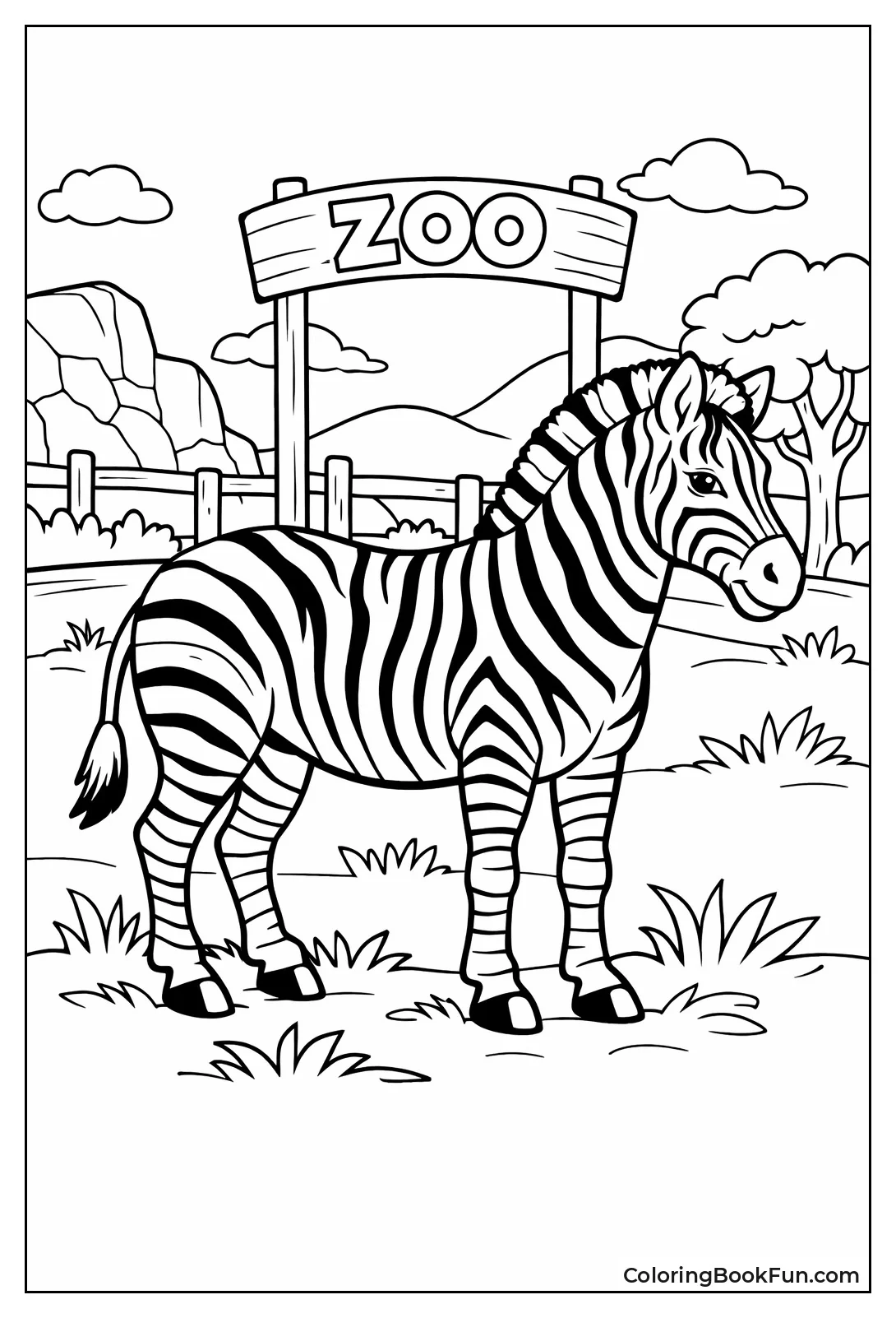 Zebra Shows Stripe Patterns