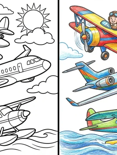 Airplane coloring pages