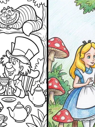 Alice In Wonderland coloring pages