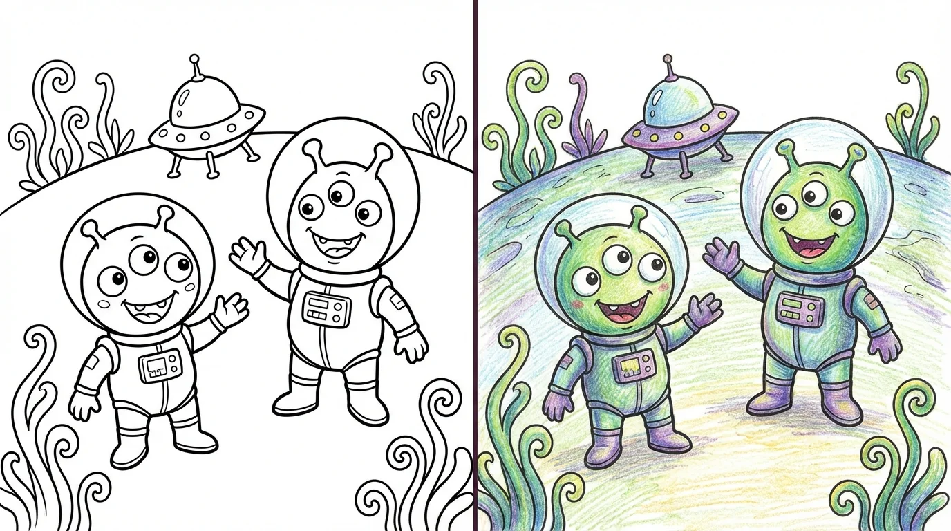alien coloring pages