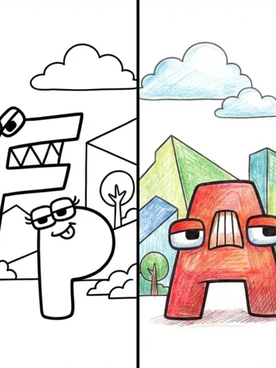 Alphabet Lore coloring pages