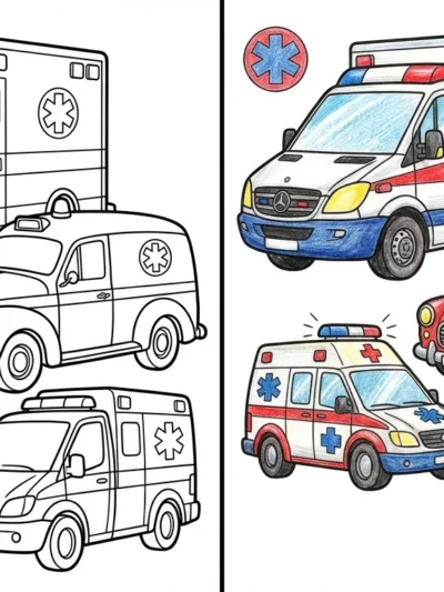 Ambulance coloring pages