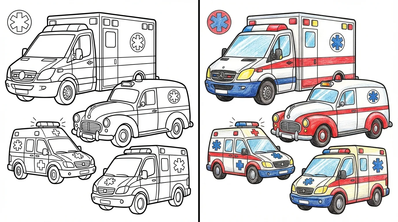 ambulance coloring pages