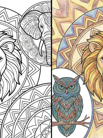 Animal Mandala coloring pages