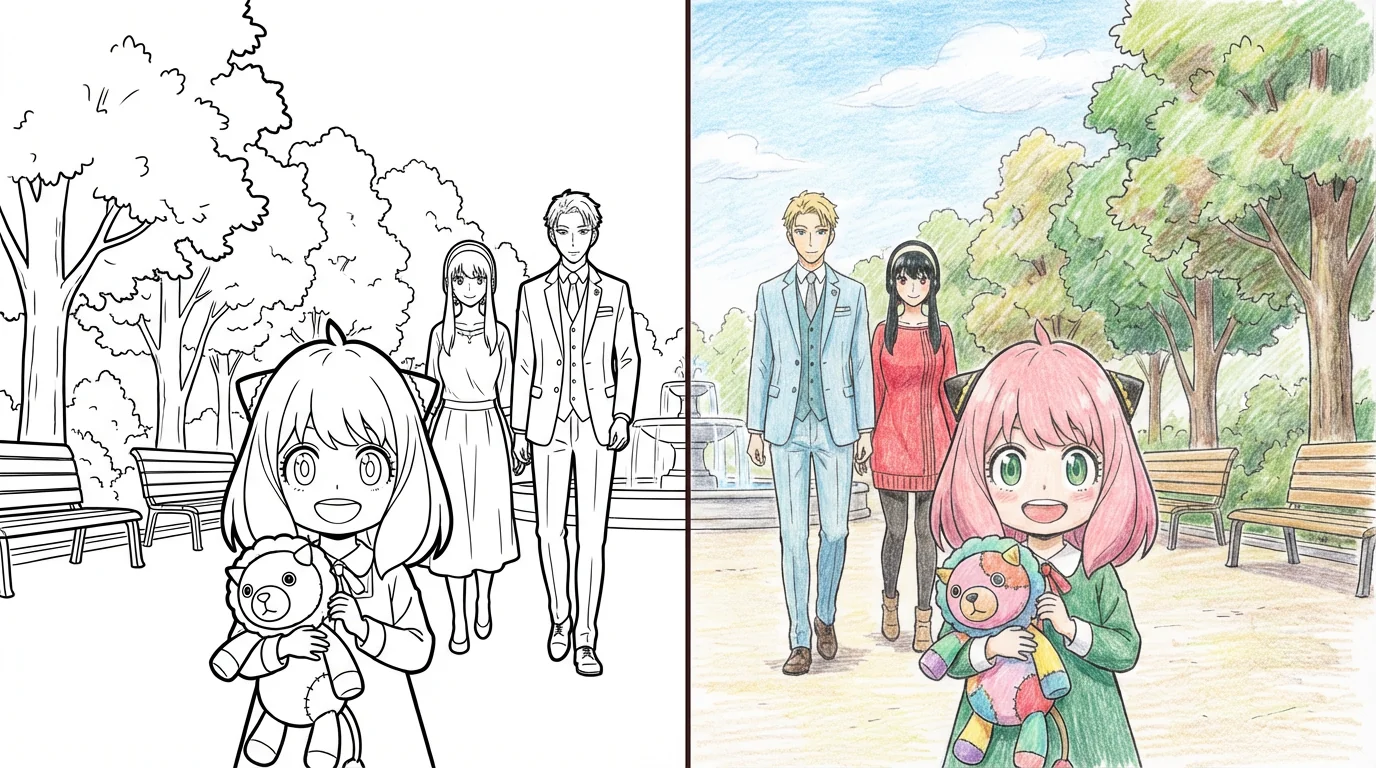 anya spy x family coloring pages