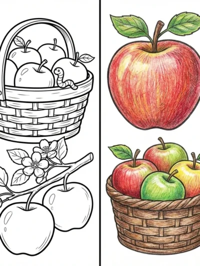 Apple coloring pages