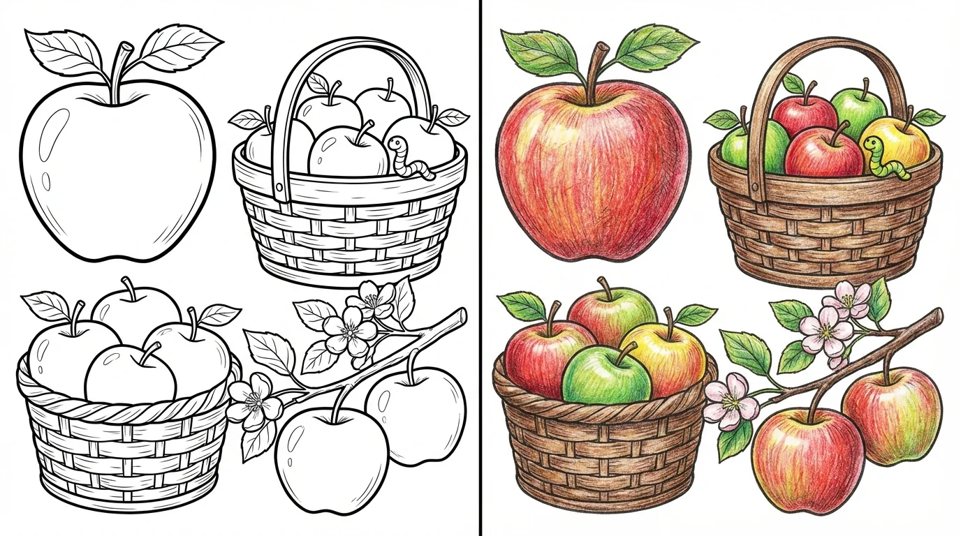 apple coloring pages