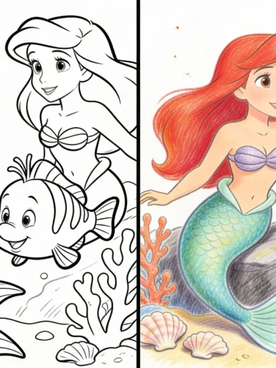 Ariel coloring pages