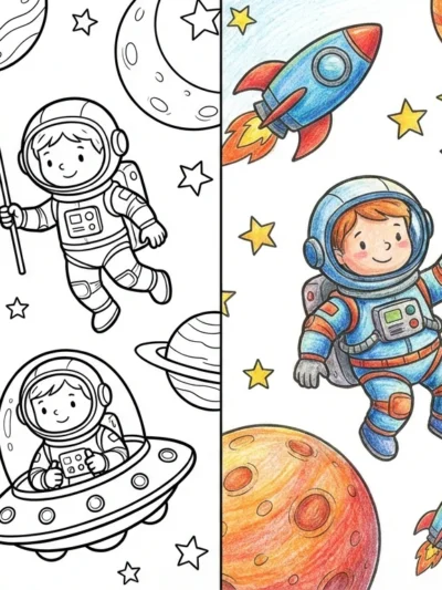 Astronauts coloring pages
