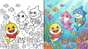 baby shark coloring pages