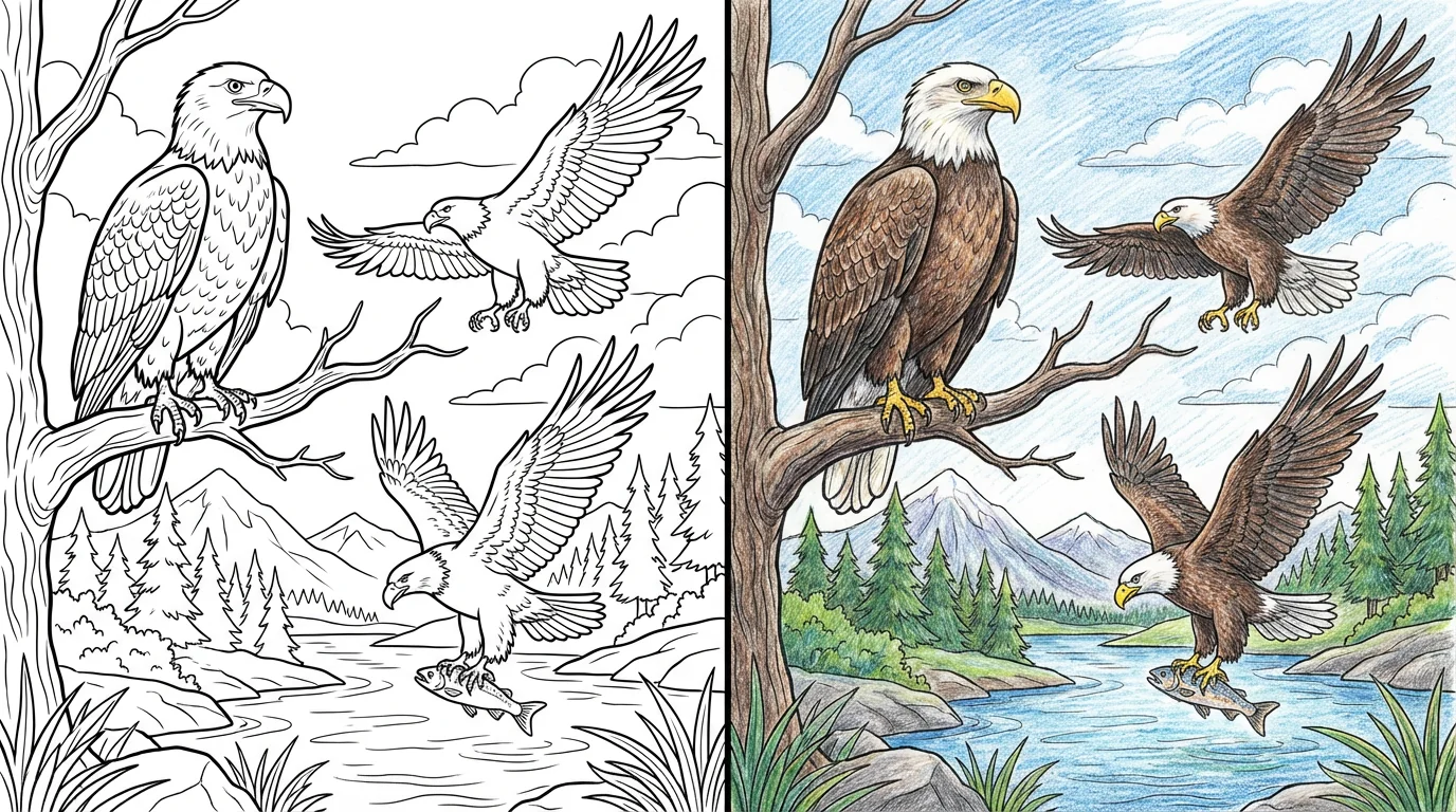 bald eagle coloring pages