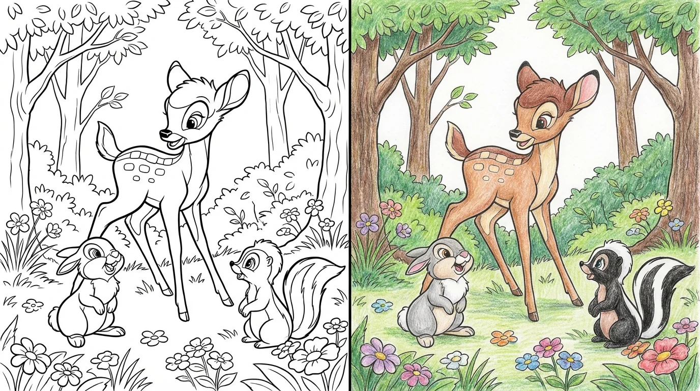 bambi coloring pages