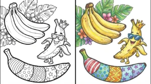 banana coloring pages
