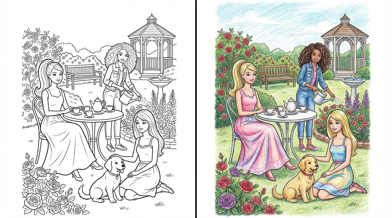 barbie coloring pages